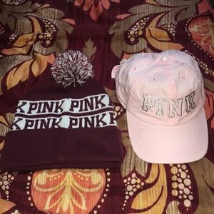 Pink Victoria’s Secret hats